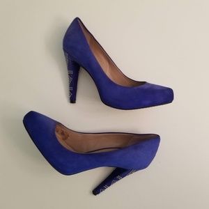 Vince Camuto Blue Suede Kaliope Stud Heel